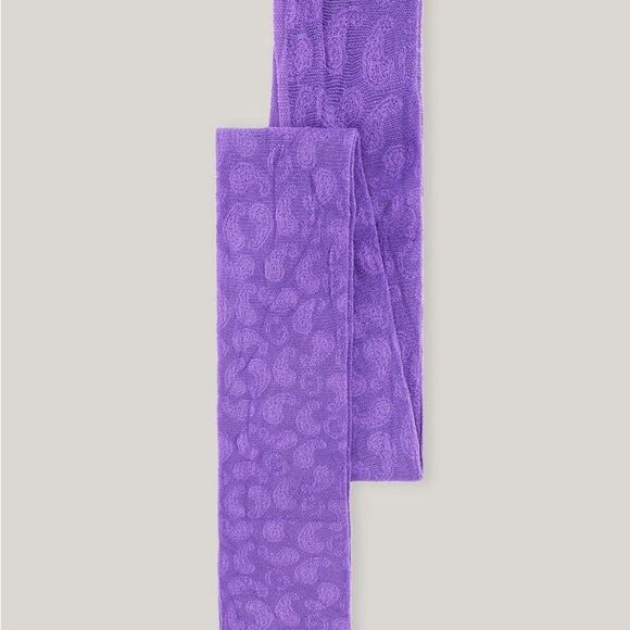 New GANNI Lavender Paisley Stockings Small
